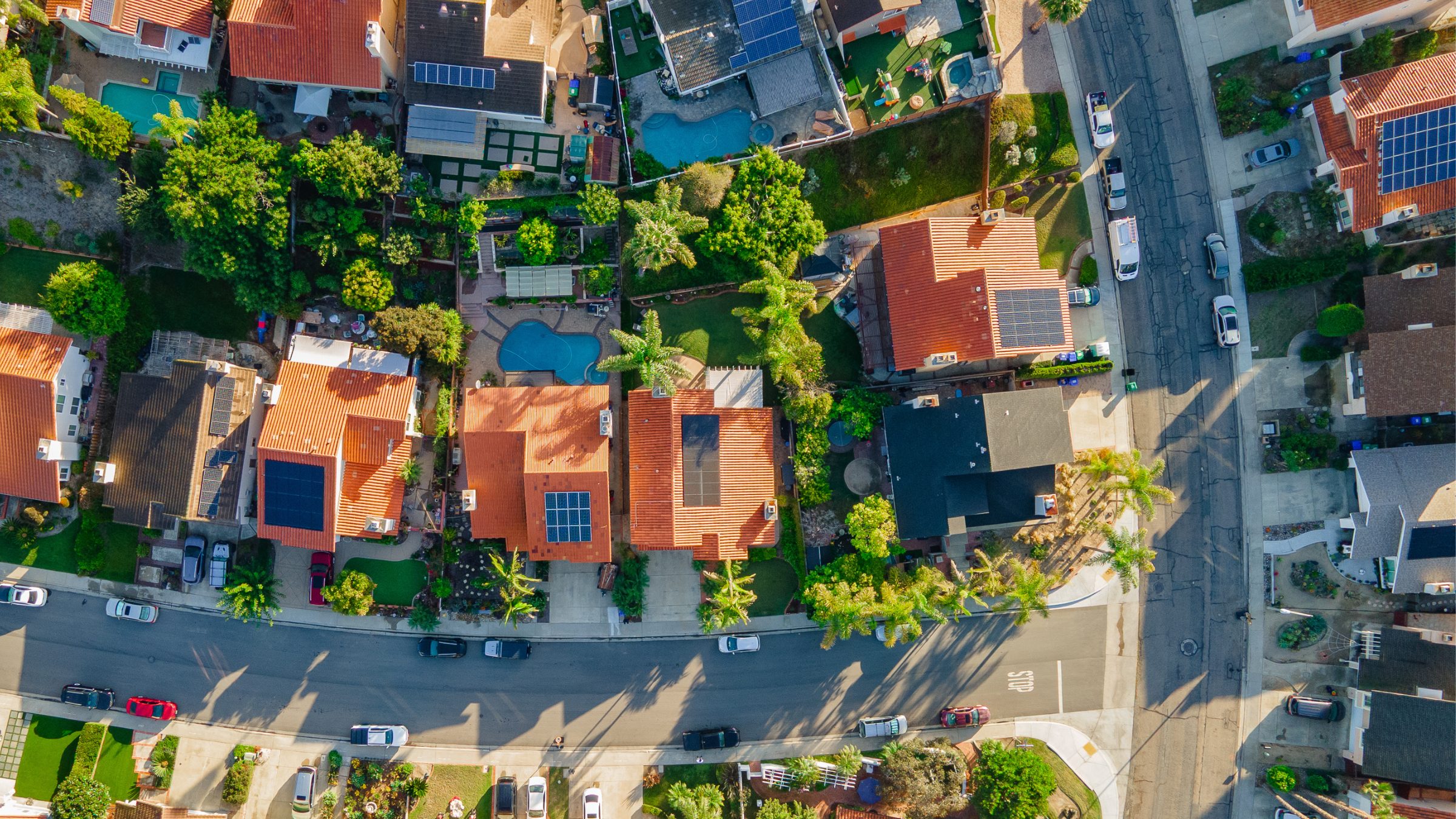 uburban neighborhood in North County San Diego with well-kept homes and sunny skies