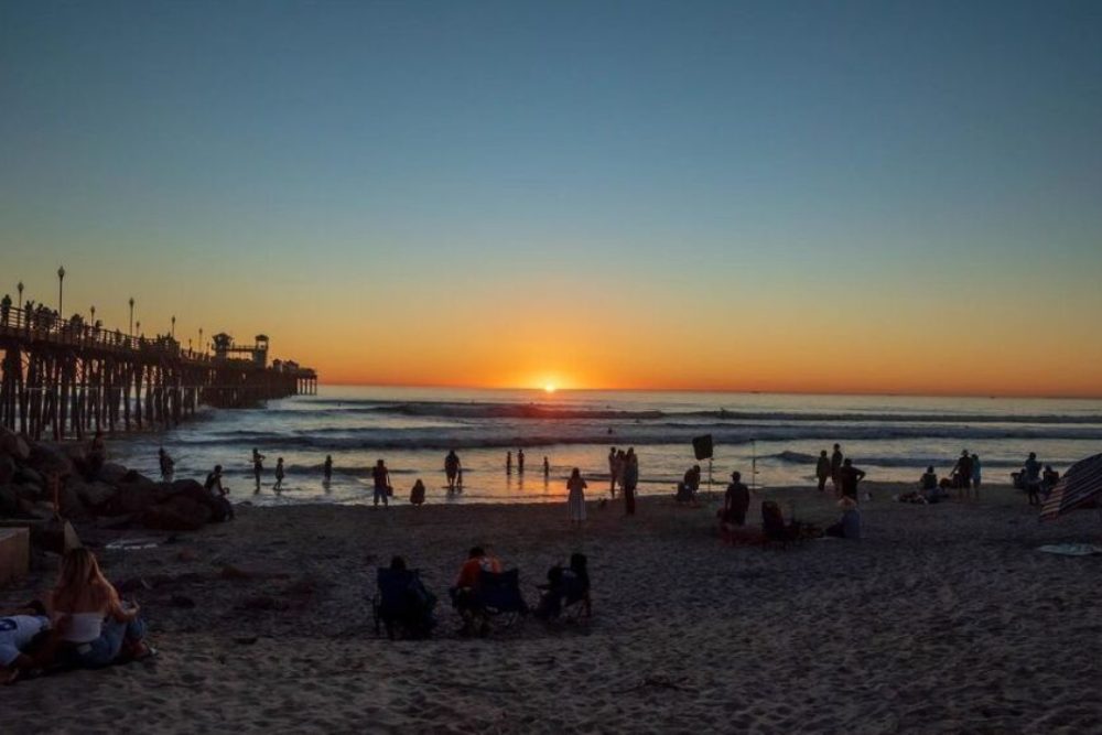 North County San Diego neighborhood in February with mild winter weather