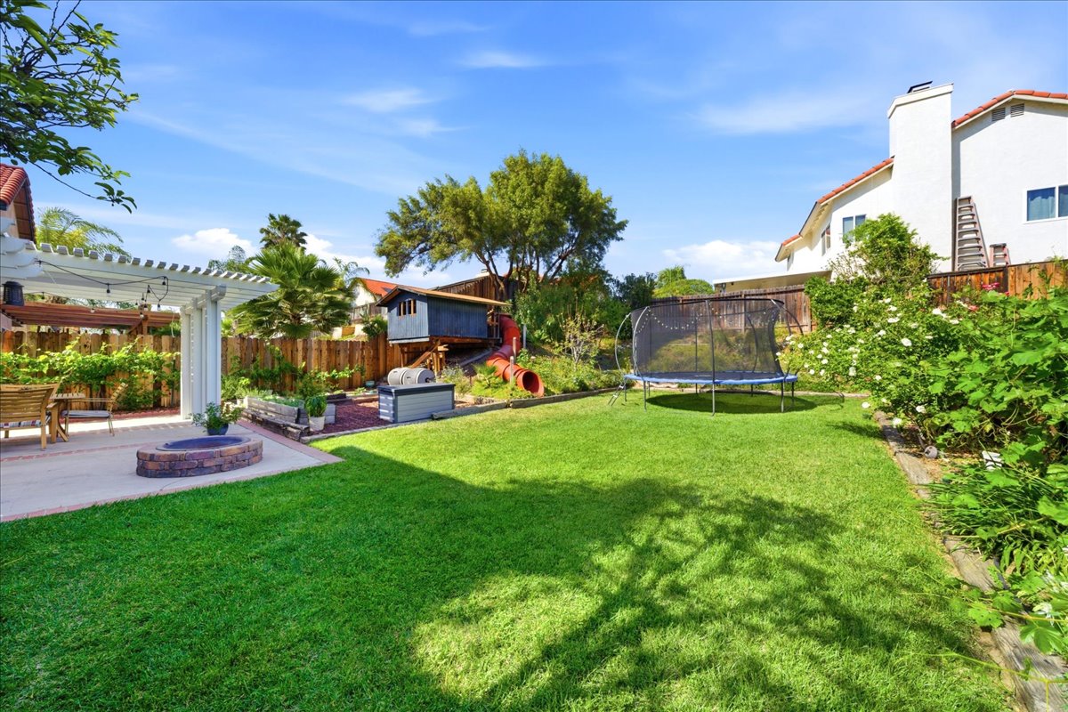 Backyard at 24570 New Haven Drive in Murrieta featuring spacious outdoor living space and private yard